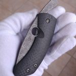 Filip de Leeuw Custom Knives (Deviant Blades) Chinese Friction Folder Lightning Strike Carbon Fibre zu verkaufen for sale