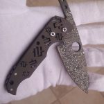 Mike Snody Custom Knives Friction Folder #3 Chad Nichols Damascus Damast: for sale / zu verkaufen
